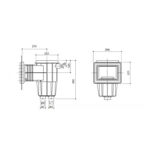 Gemas szkimmer fóliás STD 6/4”BM / D50