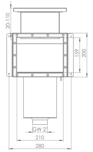 SZKIMMER INOX FÓLIÁS -M- AISI 316 KM2"