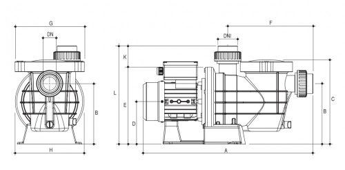 GEMAS MINI STREAMER SZIVATTYÚ STR 033M 6M3/H H=9M 0,33HP 230V