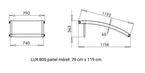 LUX 800 SZOLÁR PANEL
