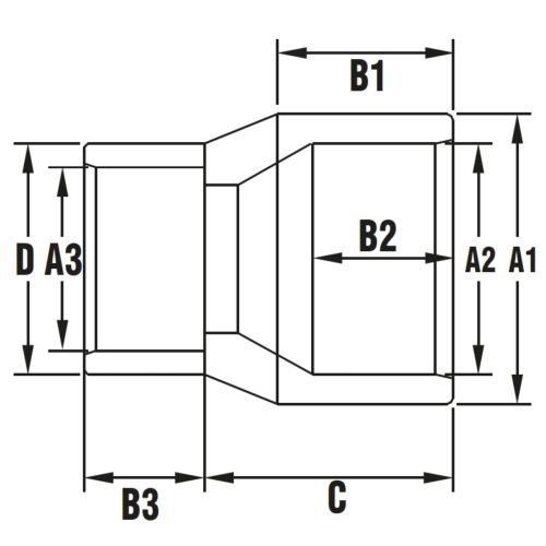HOSSZÚ SZŰKÍTŐ D 125X110X75
