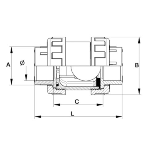 GOLYÓS VISSZACSAPÓ SZELEP D75