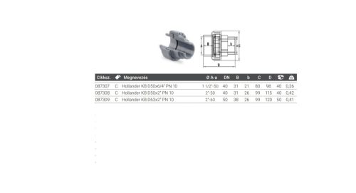 HOLLANDER KB D50X2" PN 10