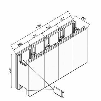 Porocell Eco ív elem EPS30 R = 2,5 m