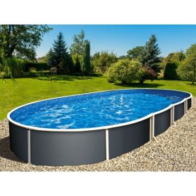   AZURO OVAL GRAPHITE - WHITE, 0,50 MM IBIZAKÉK, 5,50 X 3,70 X 1,20 M