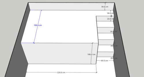 Műanyag PP téglalap szürke  medence 600 x 300 x 130 Egyedi kialakítással