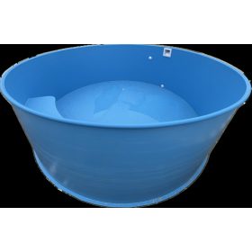   3,5x1,2m Kör alakú polipropilén medence csőperemmel + Ülőpad + Falátvezetők