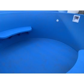 2x0,75m Kör alakú polipropilén medence csőperemmel