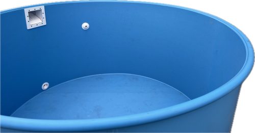 3x1,2m Kör alakú polipropilén medence csőperemmel