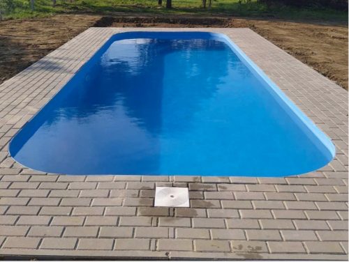 4,5 x 2,5 x 1,2m Polipropilén műanyag medence