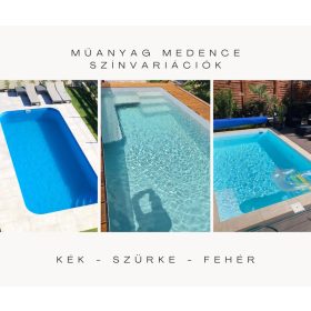 4,5 x 2,5 x 1,5m Polipropilén műanyag medence